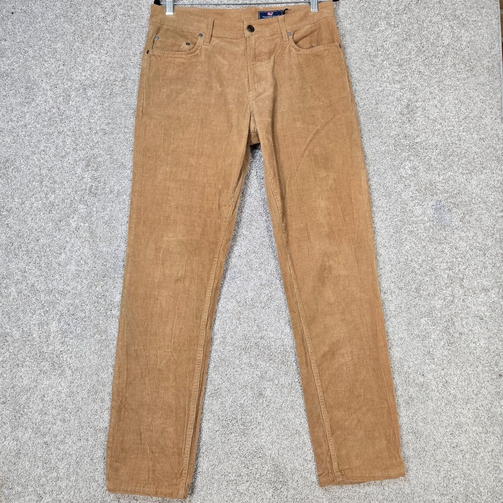 Vineyard Vines Mens Corduroy Straight Leg 5-Pocket Pants 34x34 stretch cotton
